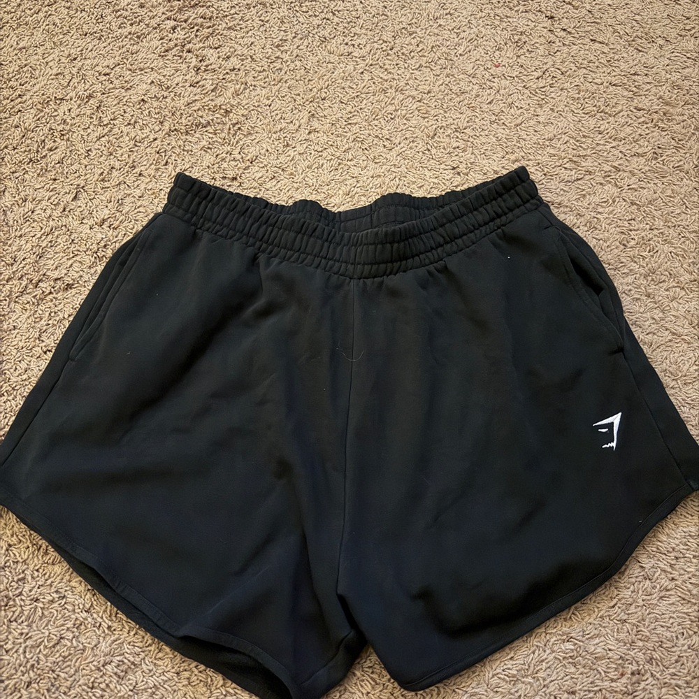 Black GymShark shorts with Logo